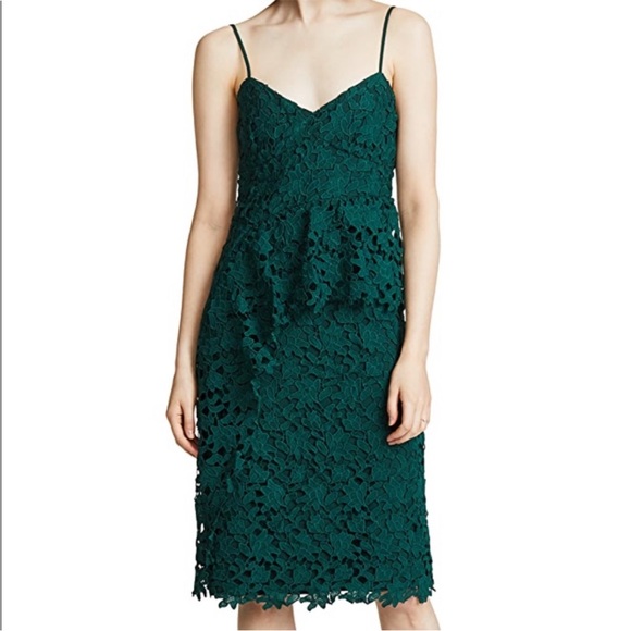 Club Monaco Teal Lace Midi Dress - Picture 2 of 7
